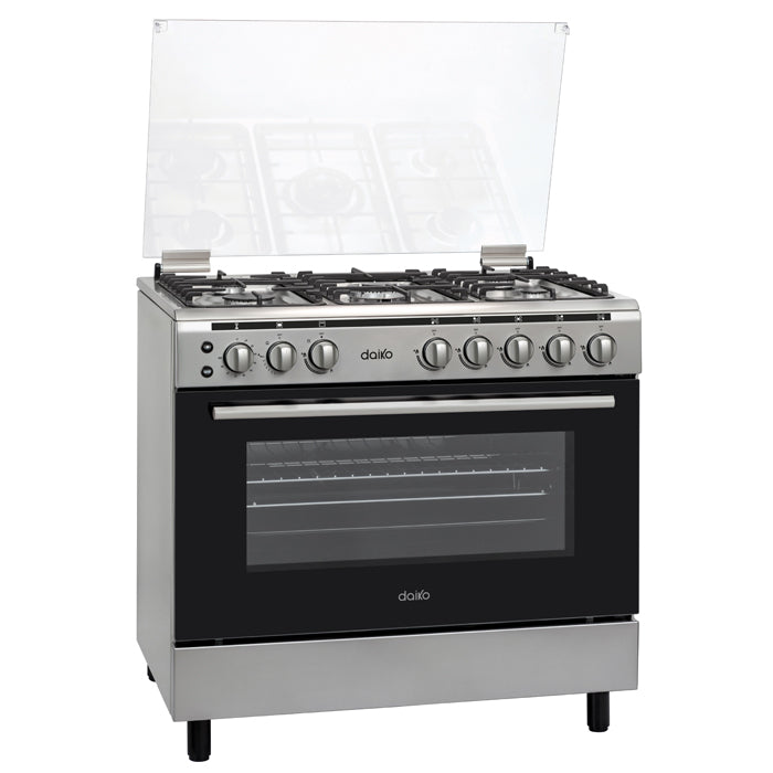 Cuisinière à gaz 9195 Inox Fonte FFD Four Géant 90cm