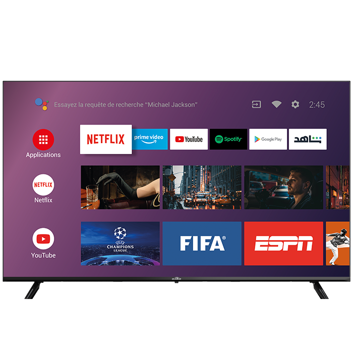 TV LED 55 SMART Android Officiel 4K Récepteur intégré - Daiko