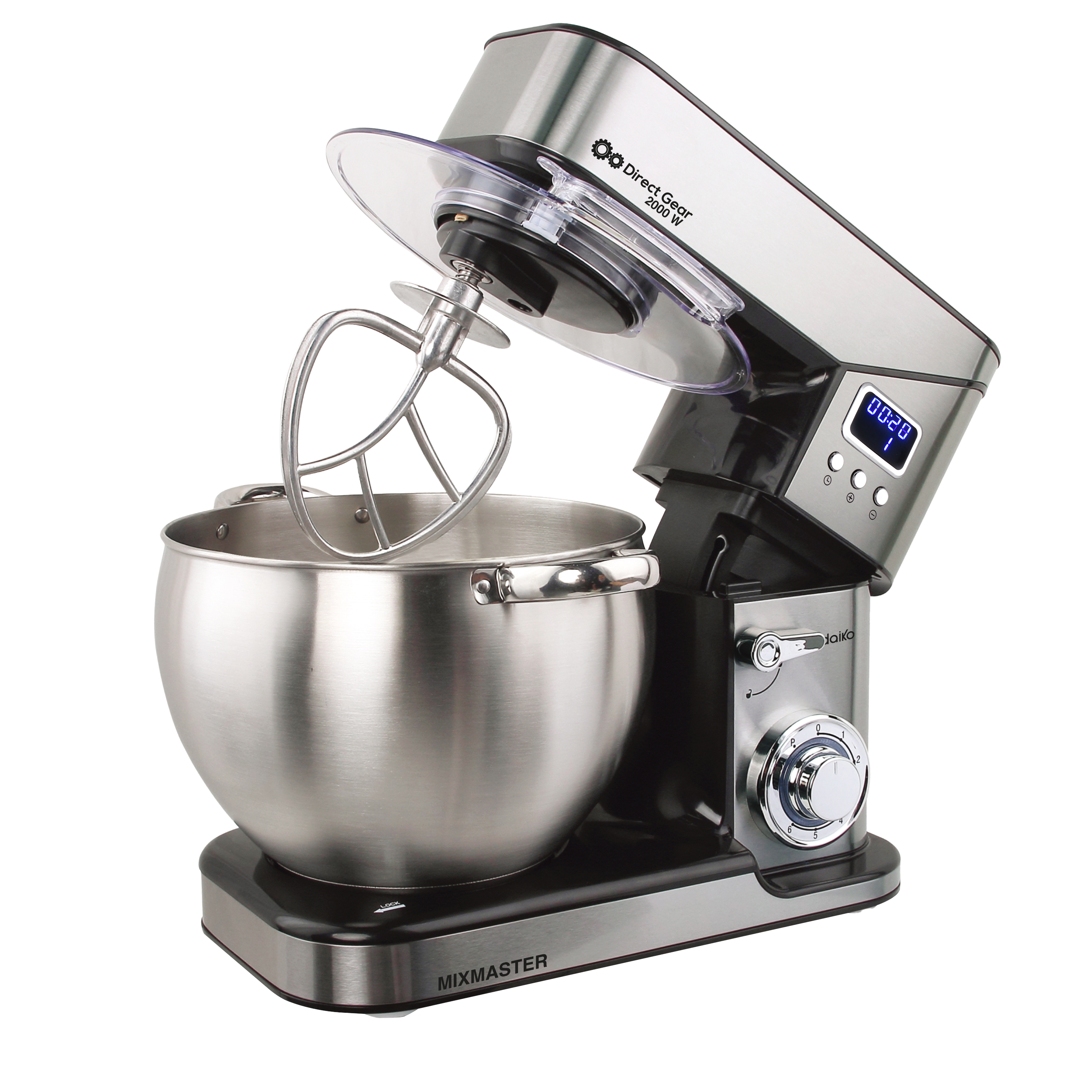 Pétrin digital 13L en acier inoxydable