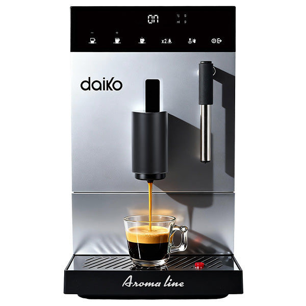 Machine à café automatique Digitale 19 bars Silver avec mousseur à lait