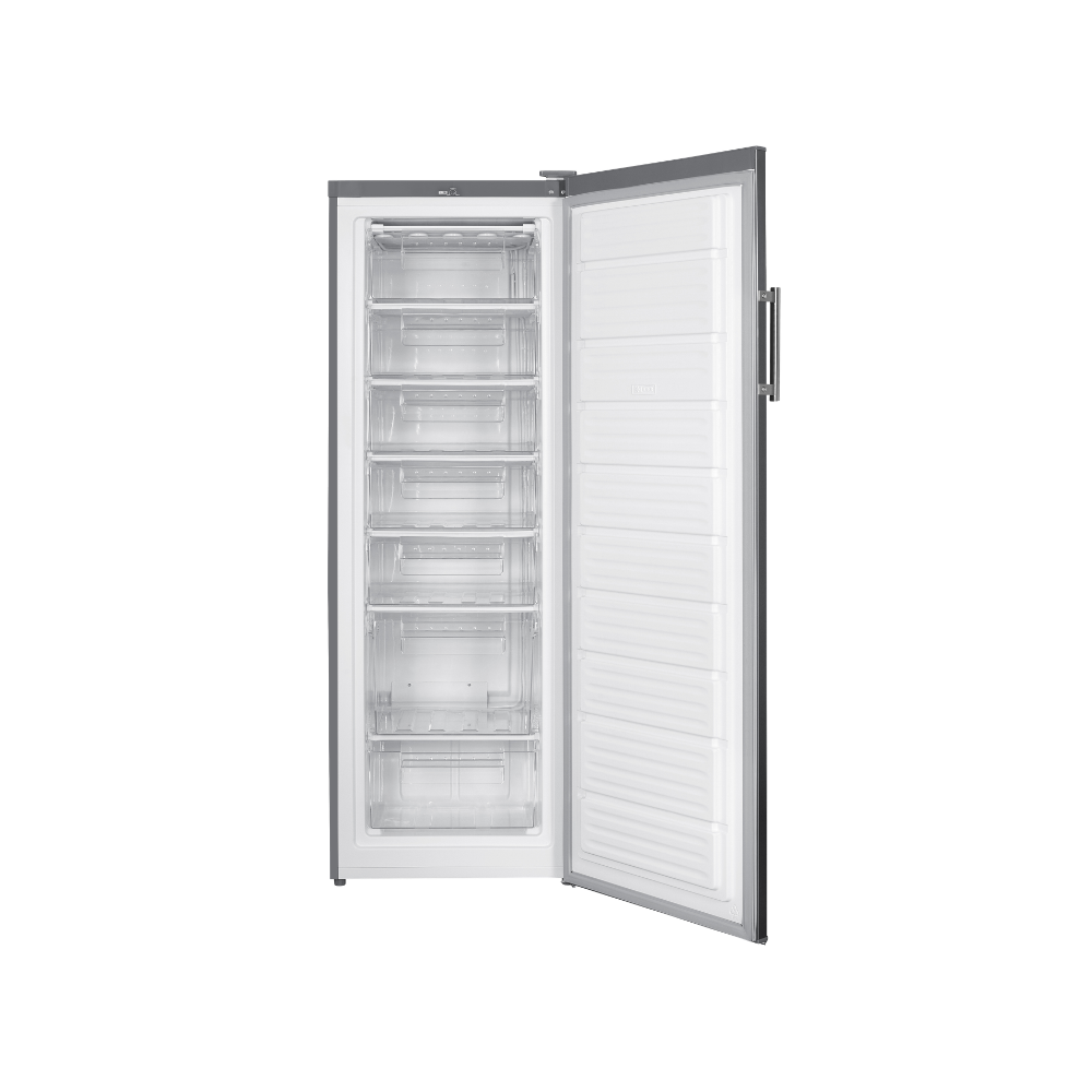 Congélateur vertical 225 L inox Daiko CGV6205DK – porte ouverte