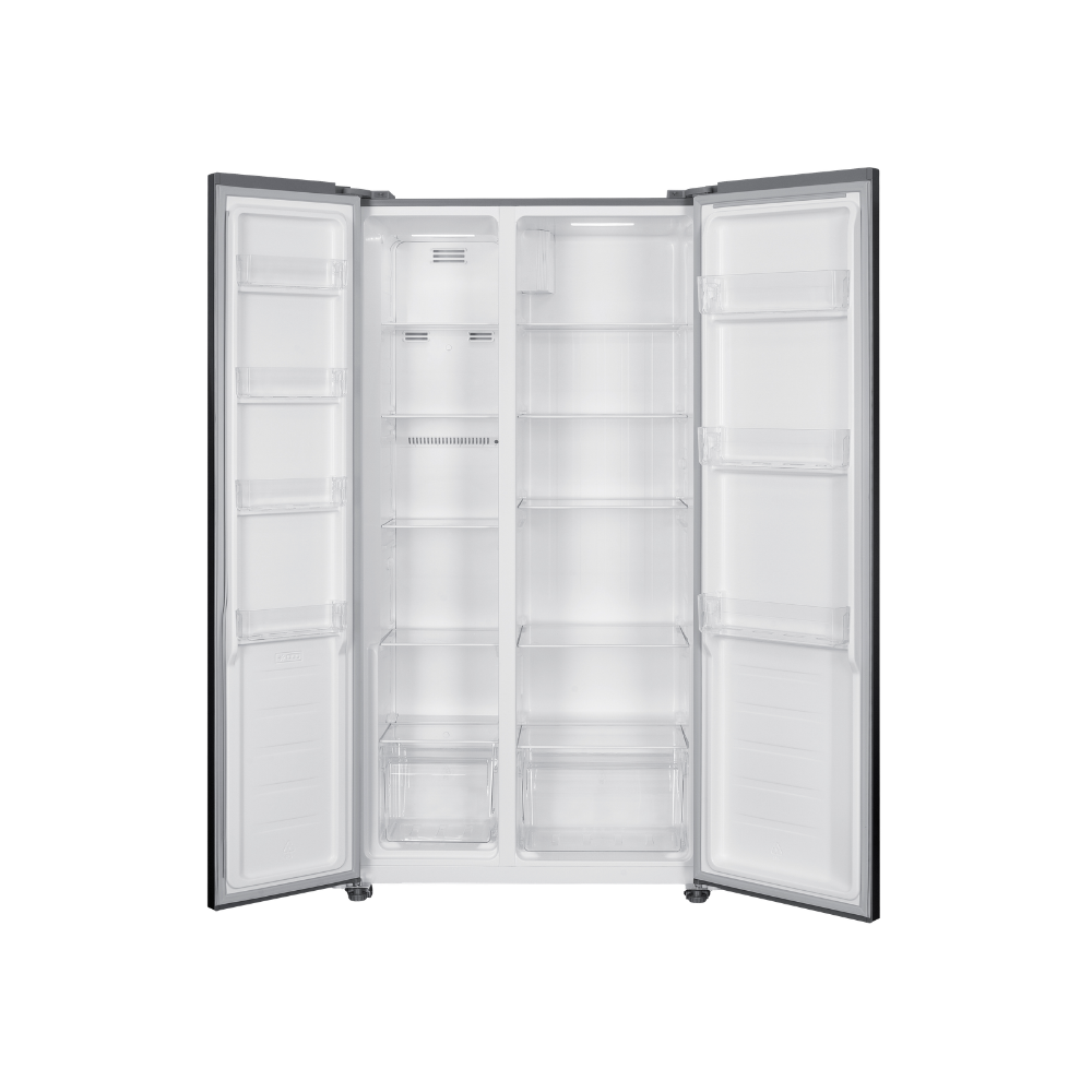 Réfrigérateur Side by Side No Frost Inverter 436 L Daiko FSIN6887EK – portes ouvertes