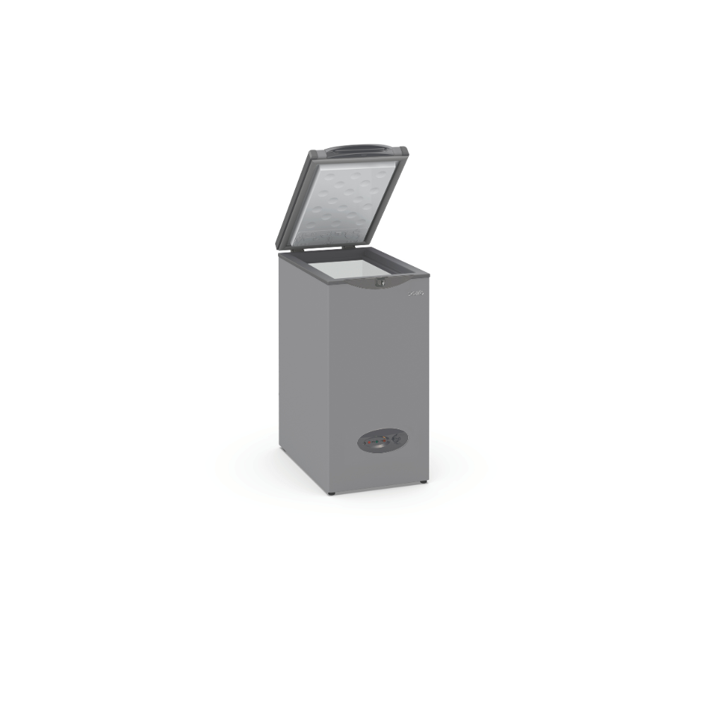 Congélateur coffre 59 L silver Daiko CGH80RXK – couvercle ouvert