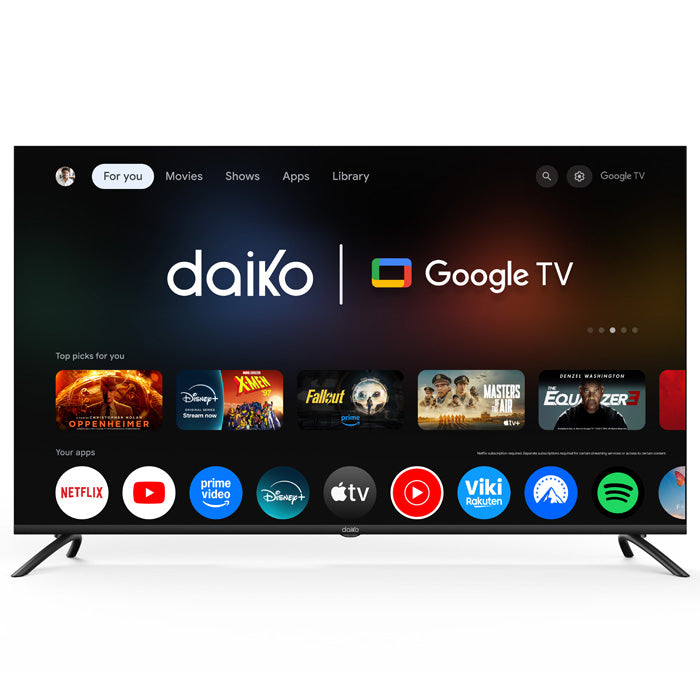 QLED Google Gaming TV 120 Hz 50" SMART Metal Frameless 4K DAIKO®