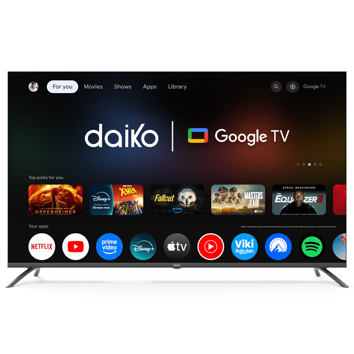 QLED Google Gaming TV 120 Hz 55" SMART Metal Frameless 4K DAIKO®