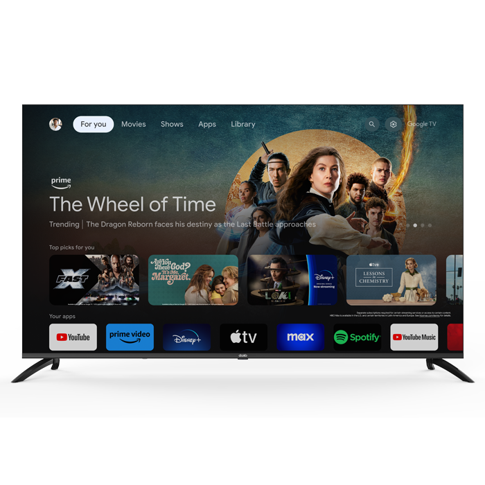 GOOGLE TV 65"SMART SILVER METAL FRAMELESS 4K DAIKO