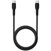 Câble Premium USB-C à USB-C 2 mètres Noir Nylon tressé