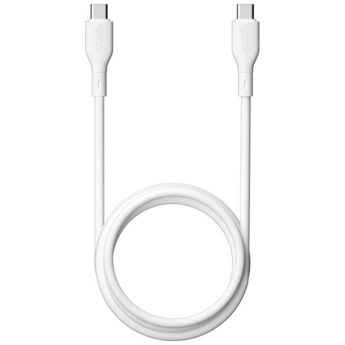 Câble Premium USB-C à USB-C 1 mètre Blanc Silicon