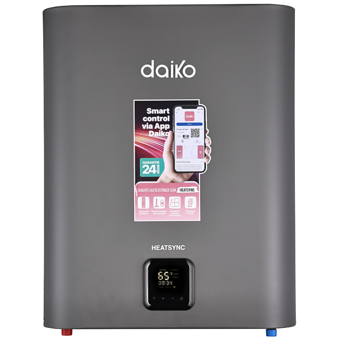 Chauffe-eau électrique SMART SLIM Gris Foncé avec télécommande 30L