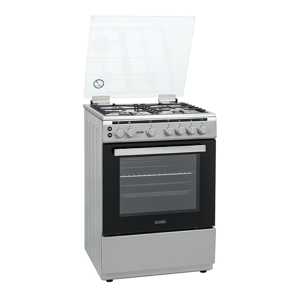 Cuisinière à gaz 60 cm 4 Brûleurs Support de casserole en fonte