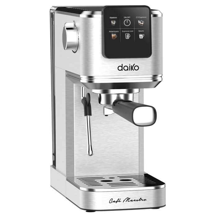 MACHINE A CAFE BARISTA 20 BARS INOX AVEC MOUSSEUR A LAIT
