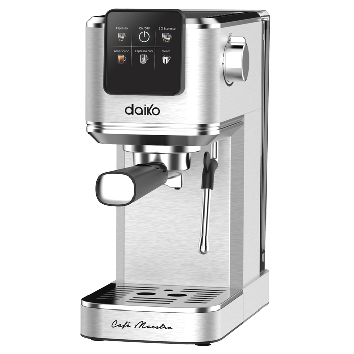 MACHINE A CAFE BARISTA 20 BARS INOX AVEC MOUSSEUR A LAIT
