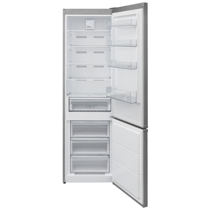 Réfrigérateur Combiné 379 L Double portes Pet Inox look