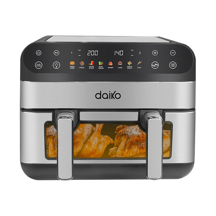 Friteuse à air double bac digitale multifonctions avec panier 12L