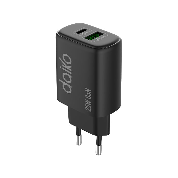 Fast charger Noir 2 USB C-A 25W