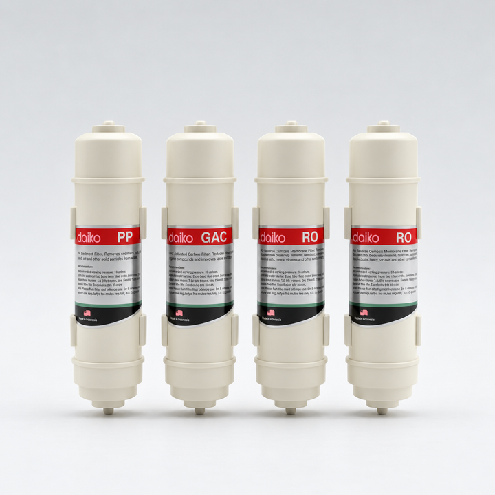 Set de 4 filtres osmose inversée PP+CTO+RO+T33