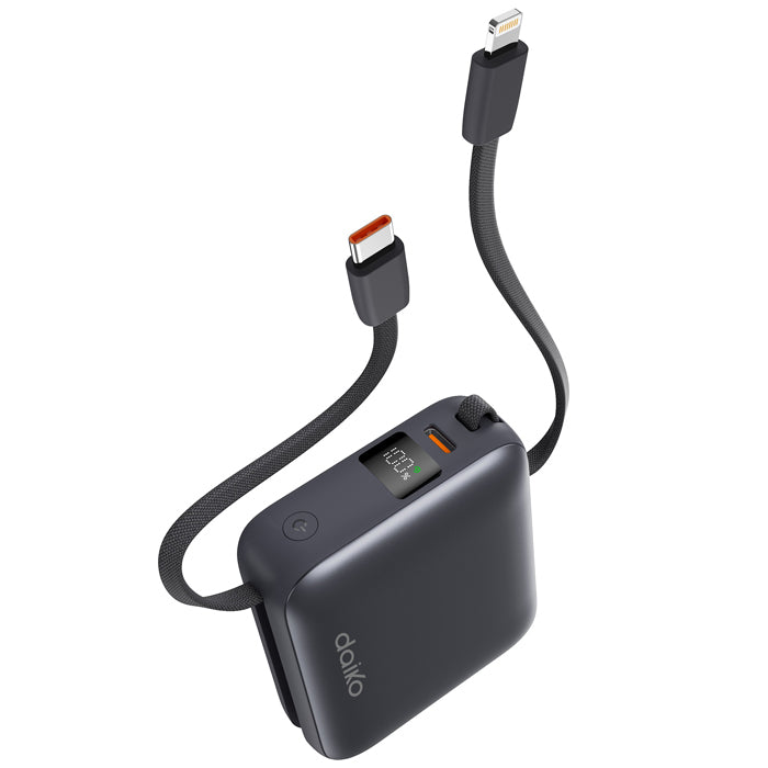 Power Bank Gris USB C Fast Charge Écran d'affichage 10000 mAh