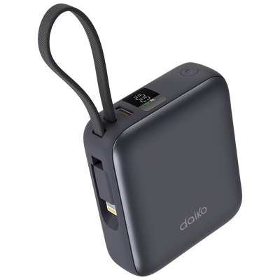 Power Bank Gris USB C Fast Charge Écran d'affichage 10000 mAh