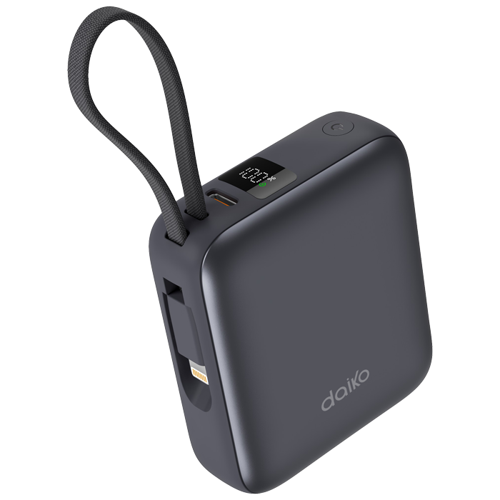 Power Bank Gris USB C Fast Charge Écran d'affichage 10000 mAh