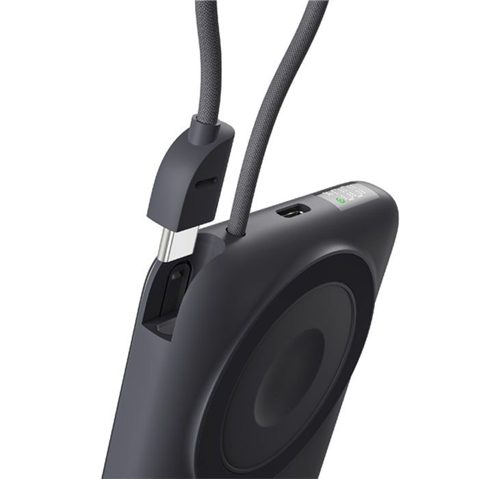 Power Bank Gris USB C Charge sans fil  Écran d'affichage 10000 mAh