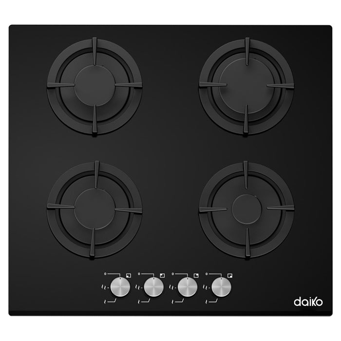 Plaque de cuisson à gaz 60 cm, 4 brûleurs