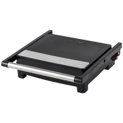 Grill panini en acier inoxydable Ouverture à 90°, 105° et 180° Revêtement antiadhésif en granite