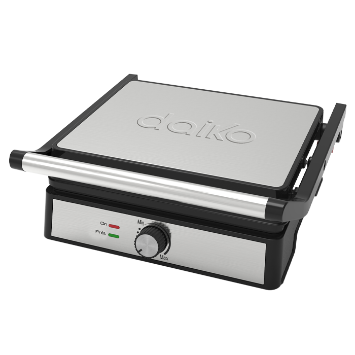 Grill panini en acier inoxydable Ouverture à 90° et 180°