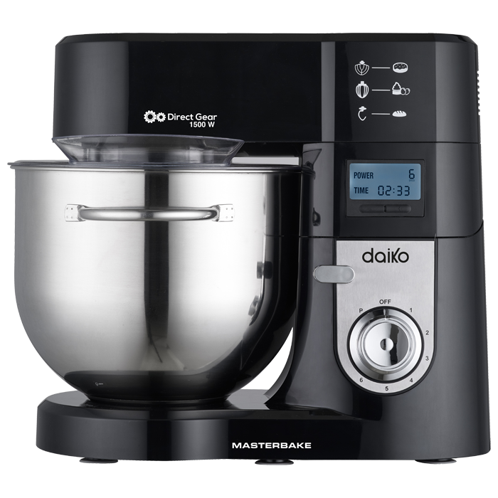 Pétrin Digital Noir Bol Inox 11L