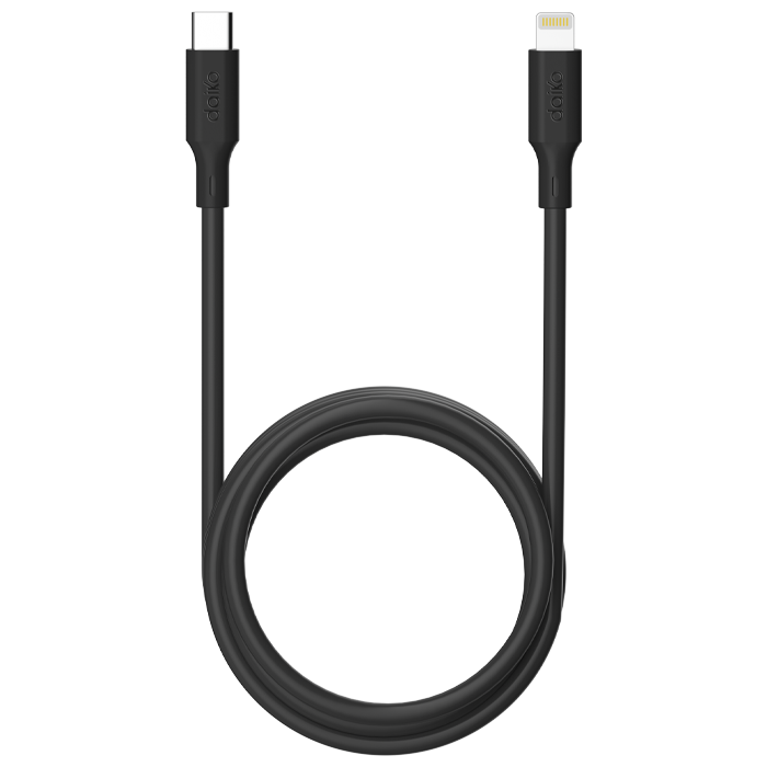 Câble Premium Lightning à USB-C 1 mètre Noir TPE
