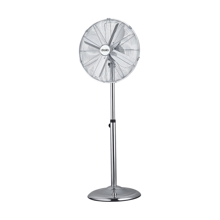 Ventilateur sur pied en chrome 16”