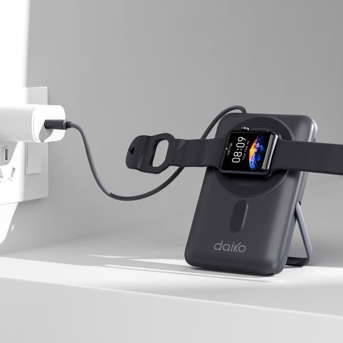 Power Bank Gris USB C Charge sans fil  Écran d'affichage 10000 mAh