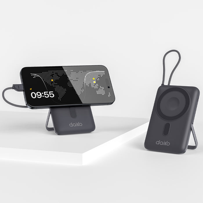 Power Bank Gris USB C Charge sans fil  Écran d'affichage 10000 mAh