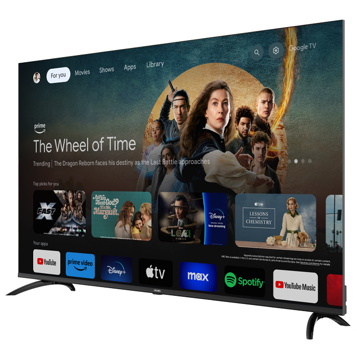GOOGLE TV 65"SMART SILVER METAL FRAMELESS 4K DAIKO