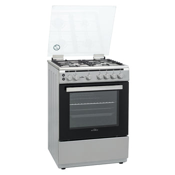 Cuisinière à gaz 60 cm 4 Brûleurs Support de casserole en fonte