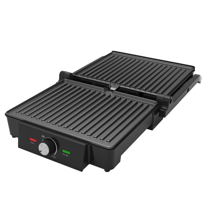 Grill panini en acier inoxydable Ouverture à 90° et 180°