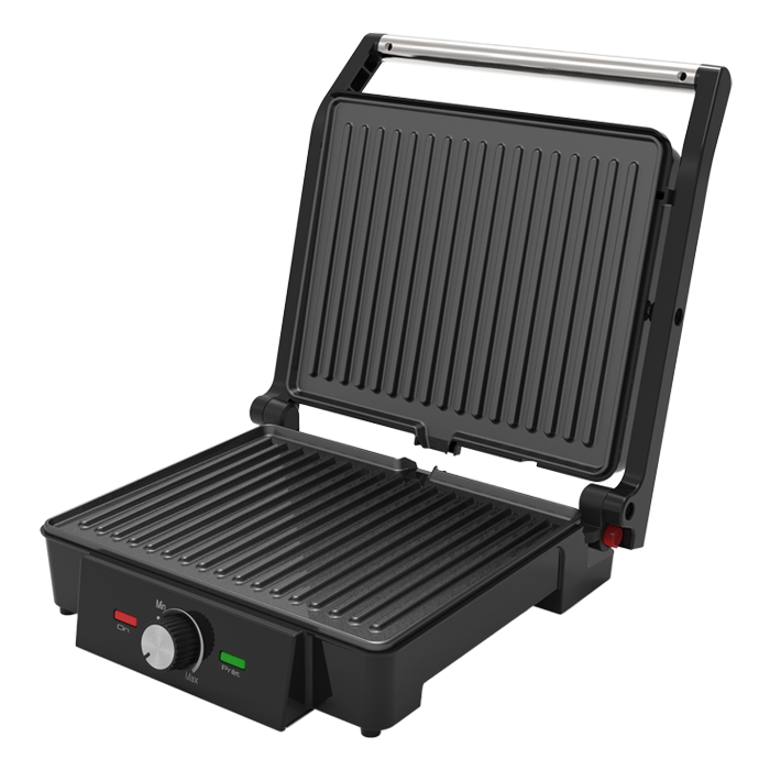 Grill panini en acier inoxydable Ouverture à 90° et 180°